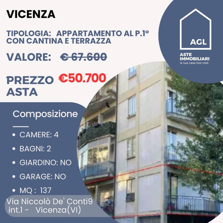 appartamento in vendita a Vicenza in zona Villaggio del Sole