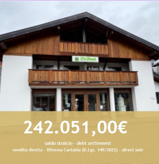 locale commerciale in vendita a Pieve di Cadore in zona Tai
