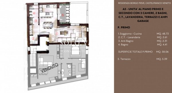 appartamento in vendita a Castelfranco Veneto