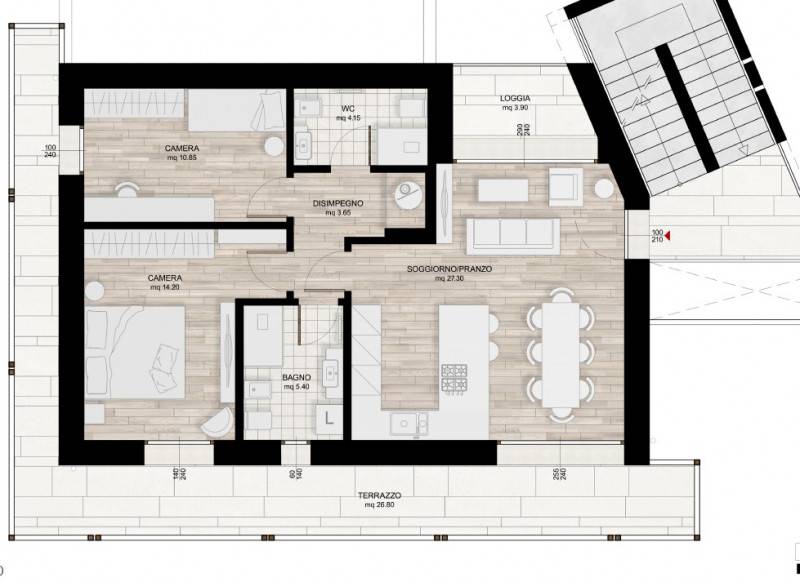 appartamento in vendita a Monastier di Treviso