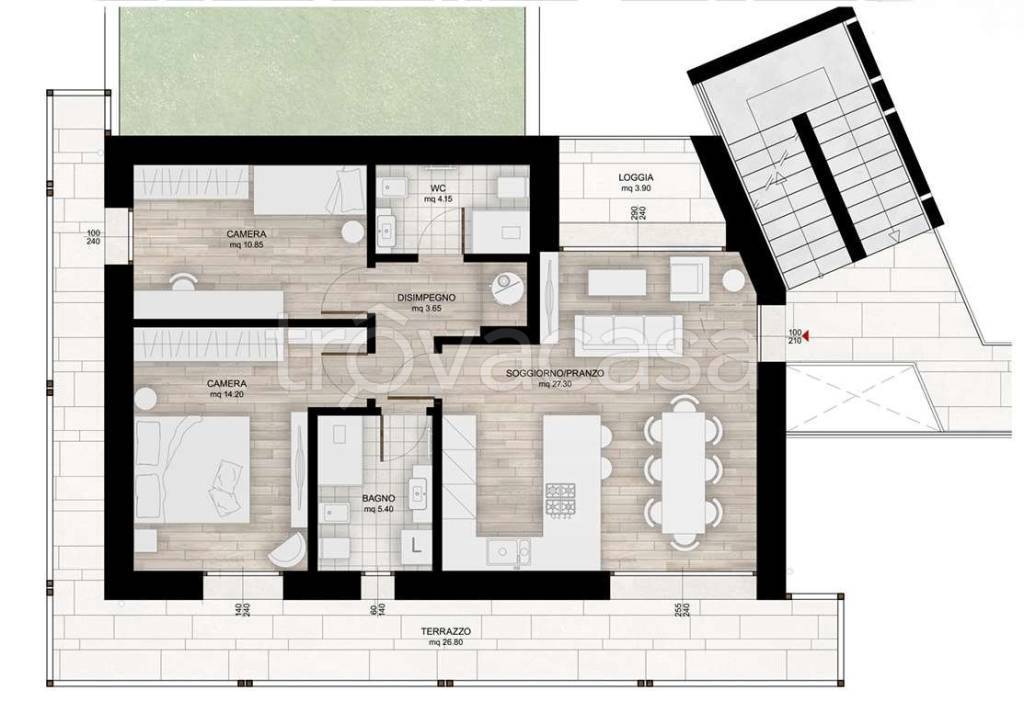 appartamento in vendita a Monastier di Treviso