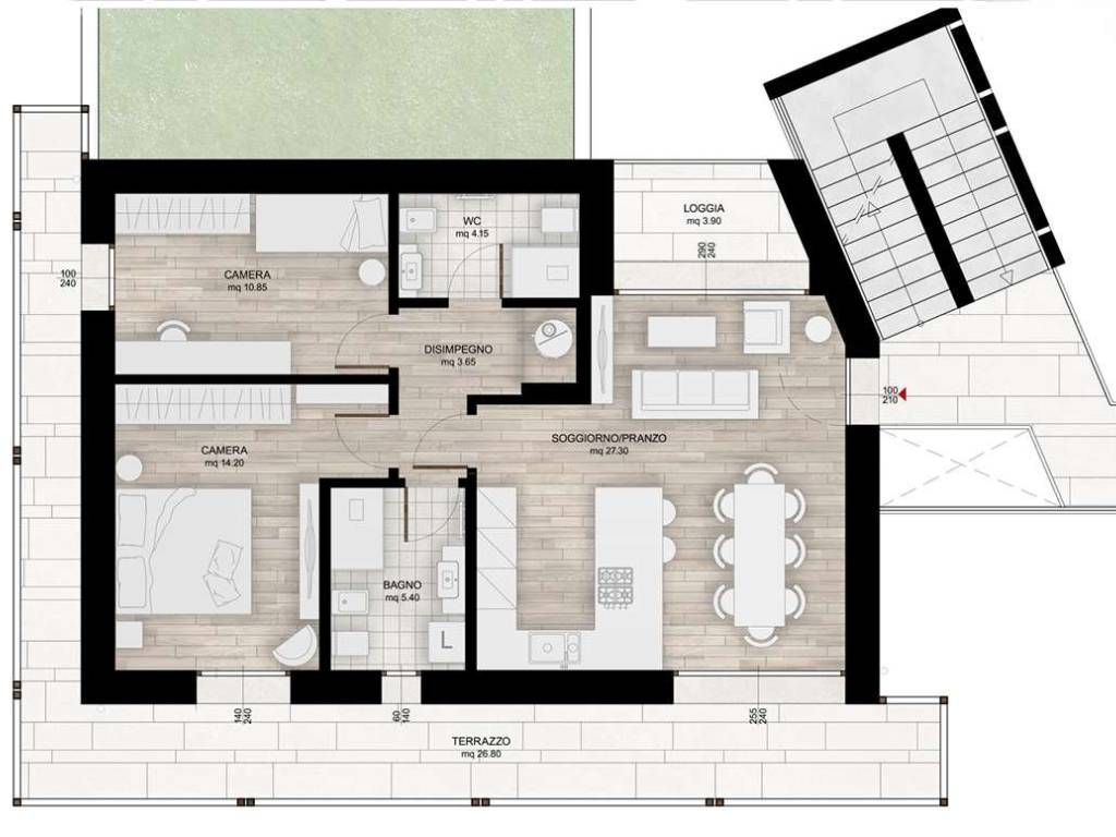 appartamento in vendita a Monastier di Treviso