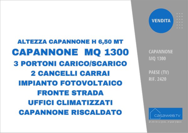 capannone in vendita a Paese