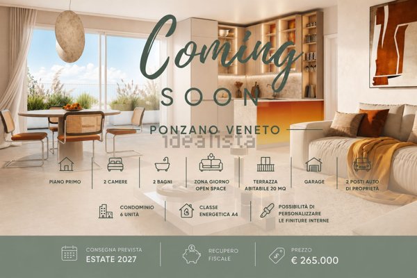 appartamento in vendita a Ponzano Veneto in zona Paderno