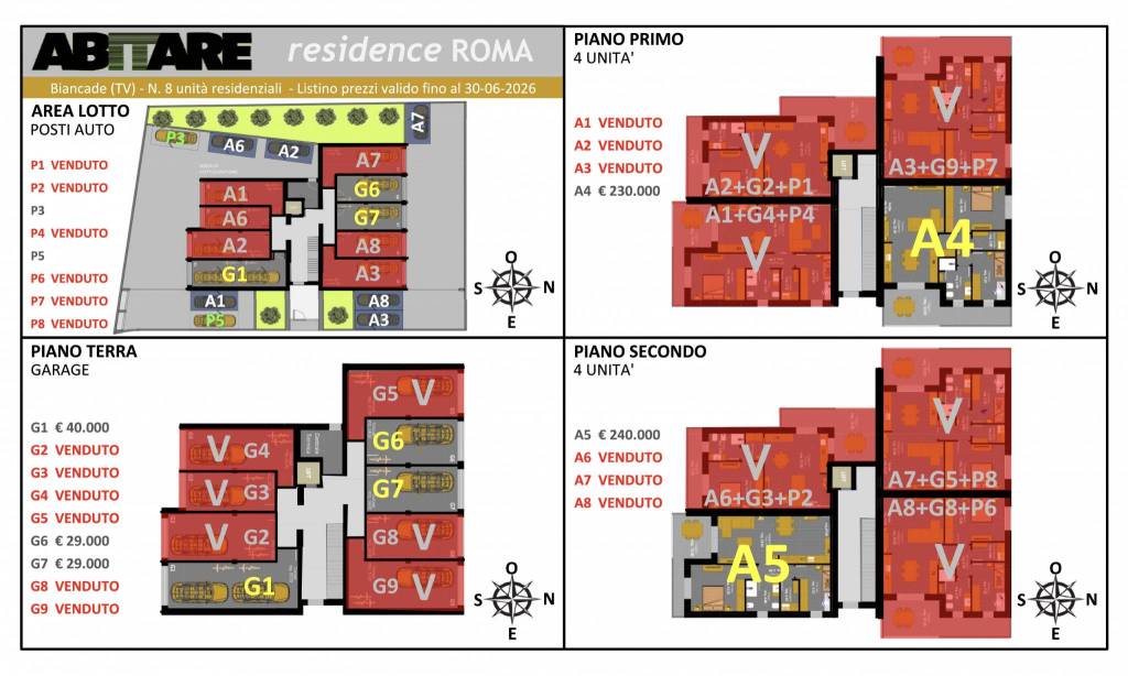 appartamento in vendita a Roncade in zona Biancade