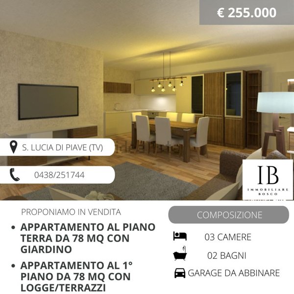 appartamento in vendita a Santa Lucia di Piave