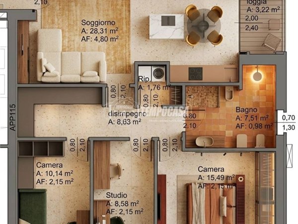 appartamento in vendita a Chioggia in zona Cà Lino