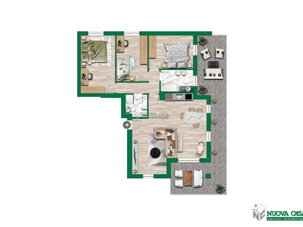 appartamento in vendita a Martellago in zona Maerne