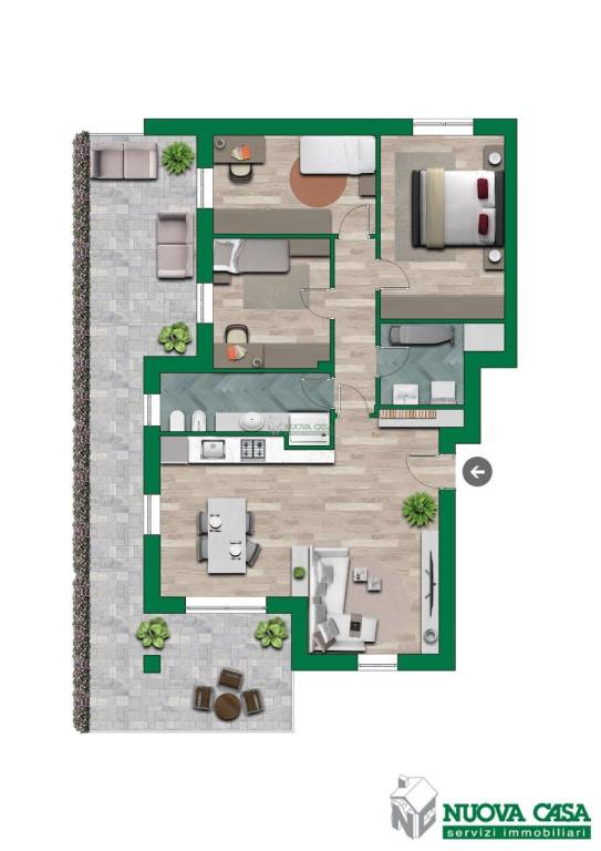 appartamento in vendita a Martellago in zona Maerne