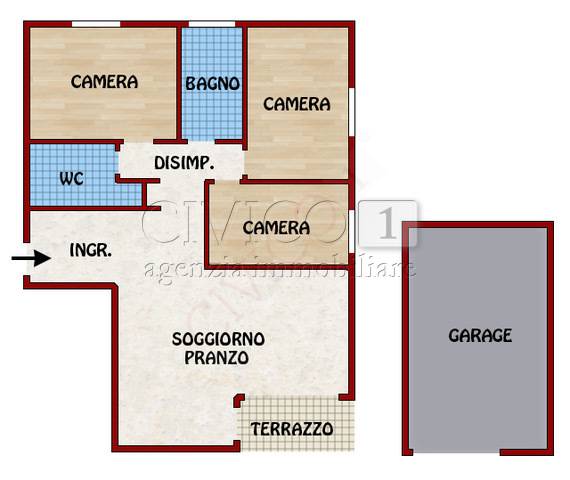 appartamento in vendita ad Albignasego in zona Mandriola