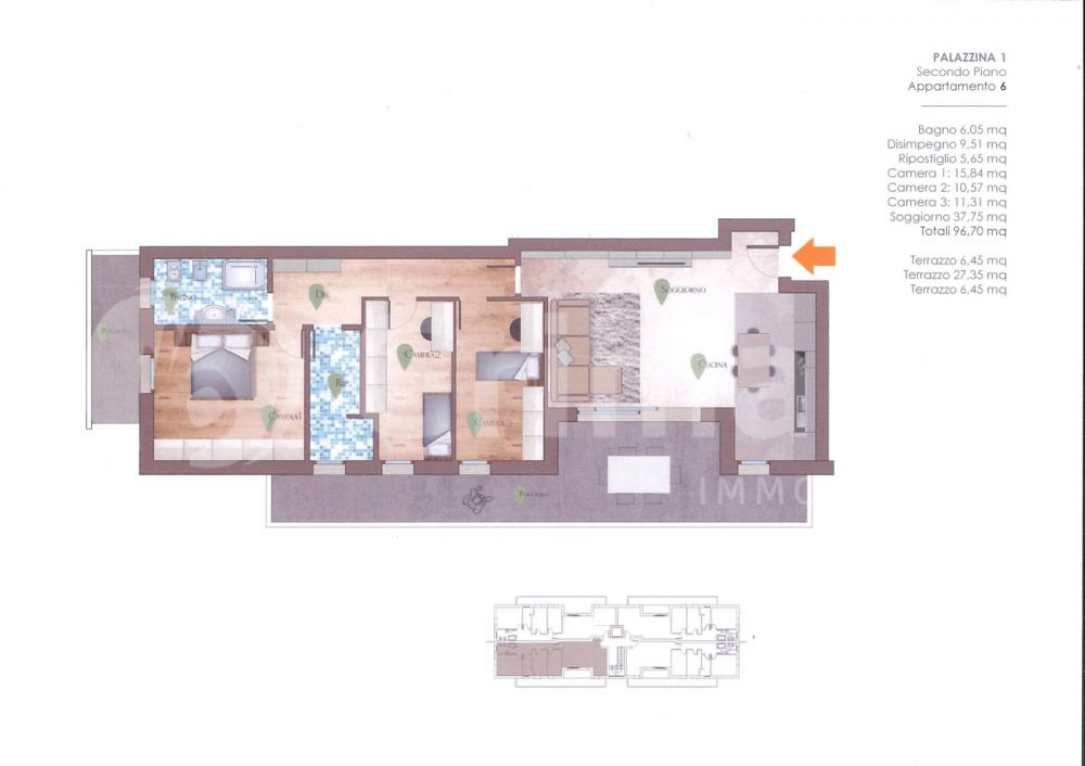 appartamento in vendita a Campodarsego in zona Reschigliano