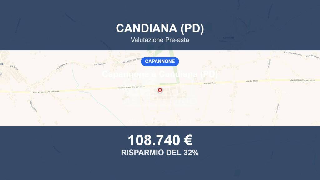 locale commerciale in vendita a Candiana