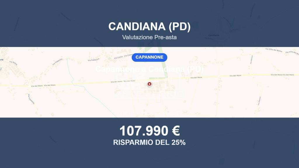 locale commerciale in vendita a Candiana