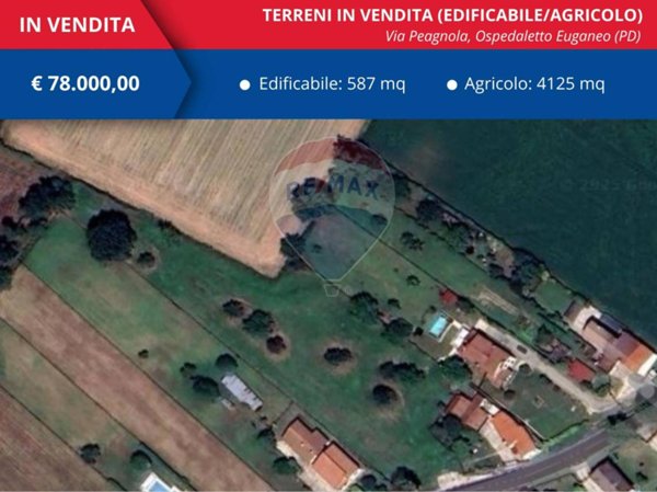 terreno edificabile in vendita ad Ospedaletto Euganeo