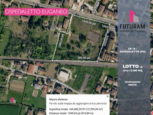 terreno edificabile in vendita ad Ospedaletto Euganeo in zona Dossi