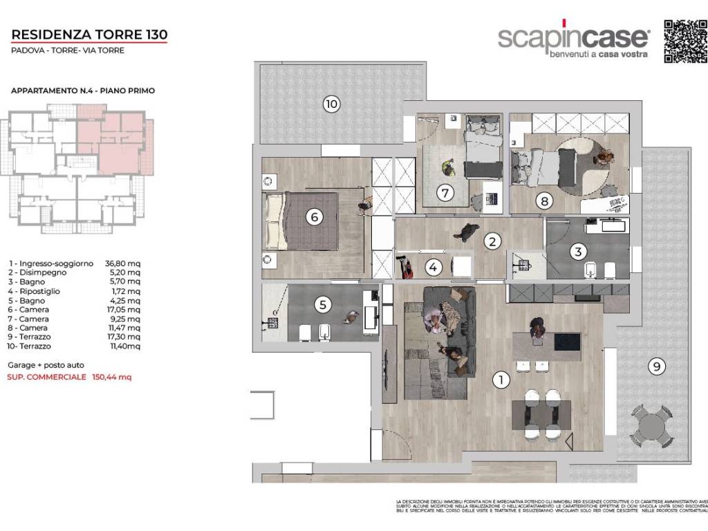 appartamento in vendita a Padova in zona Torre