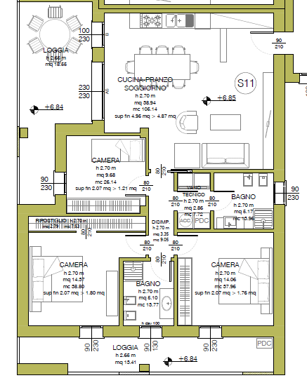 appartamento in vendita a Vigonza in zona Peraga