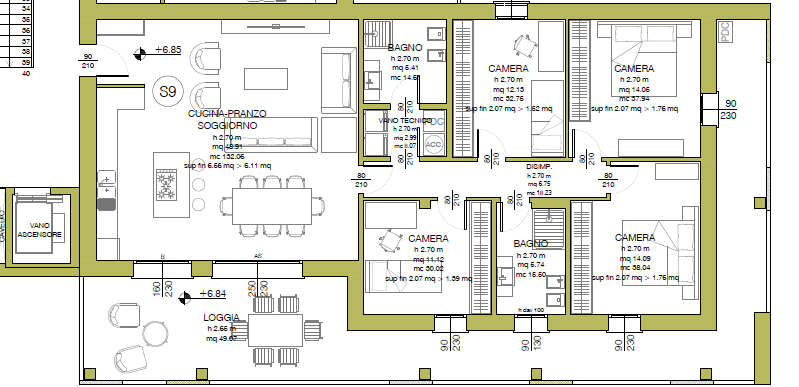 appartamento in vendita a Vigonza in zona Peraga