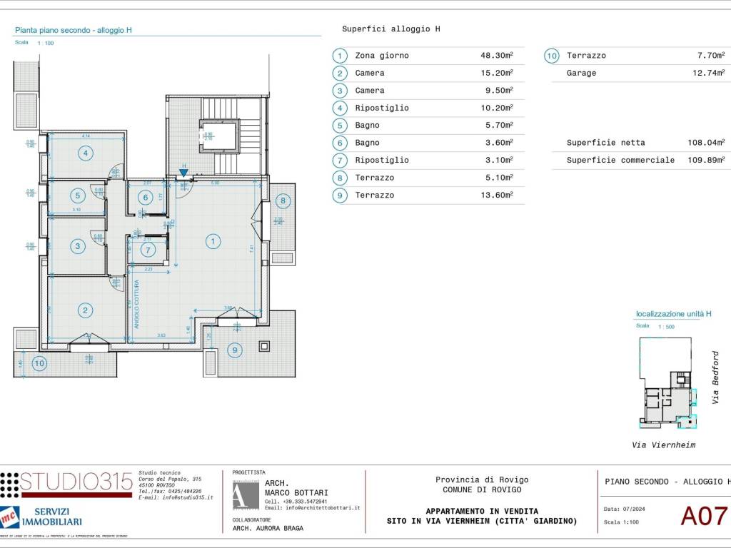 appartamento in vendita a Rovigo in zona Tassina