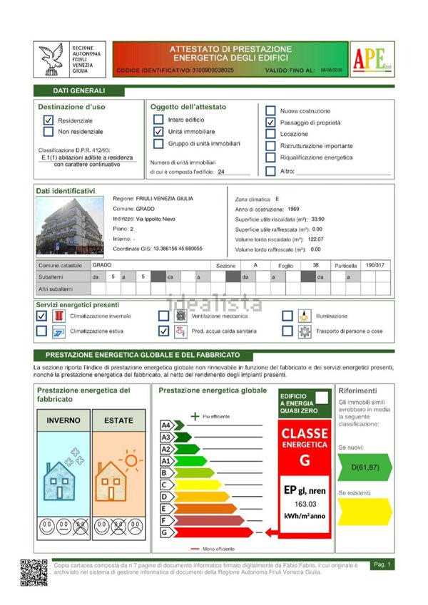 appartamento in vendita a Grado