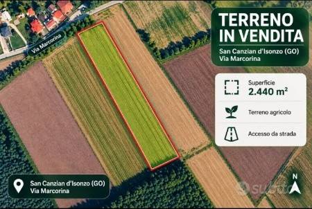terreno agricolo in vendita a San Canzian d'Isonzo in zona Begliano
