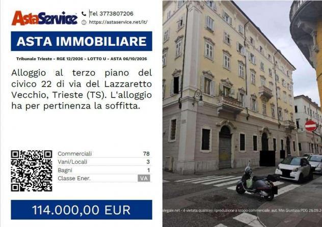 appartamento in vendita a Trieste