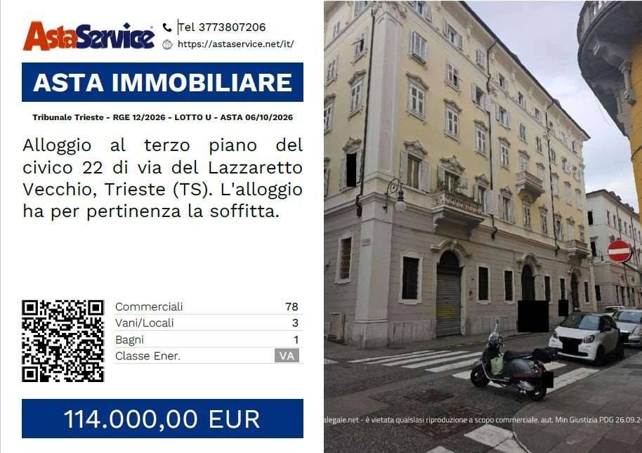 appartamento in vendita a Trieste in zona Città Vecchia