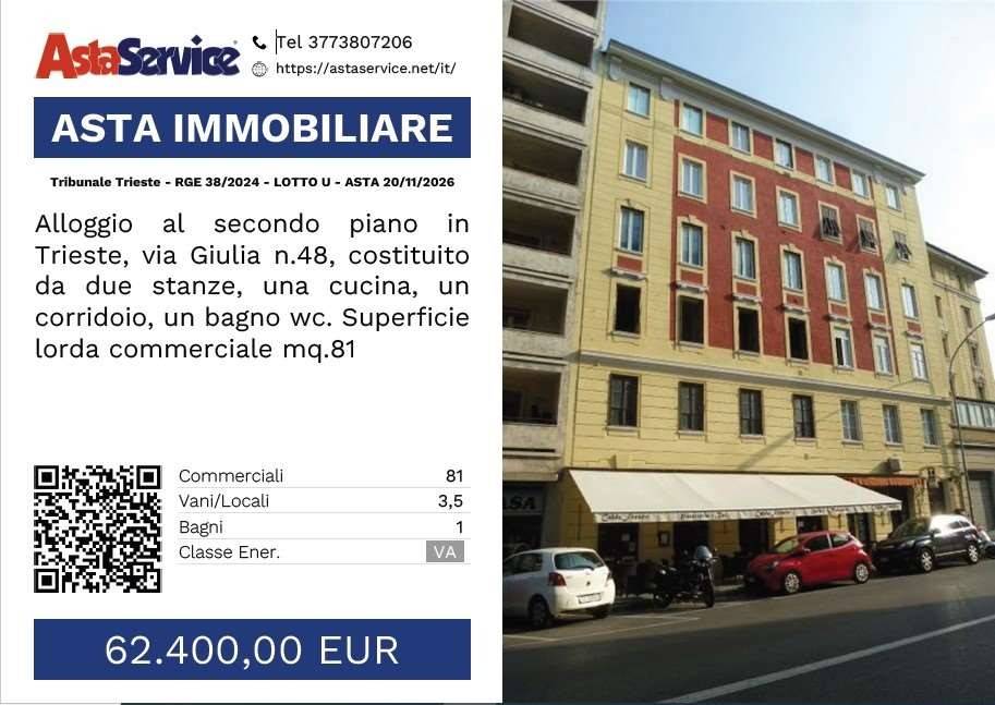 appartamento in vendita a Trieste in zona Cologna