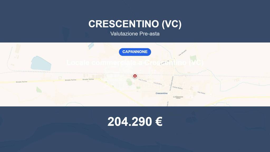 locale commerciale in vendita a Crescentino
