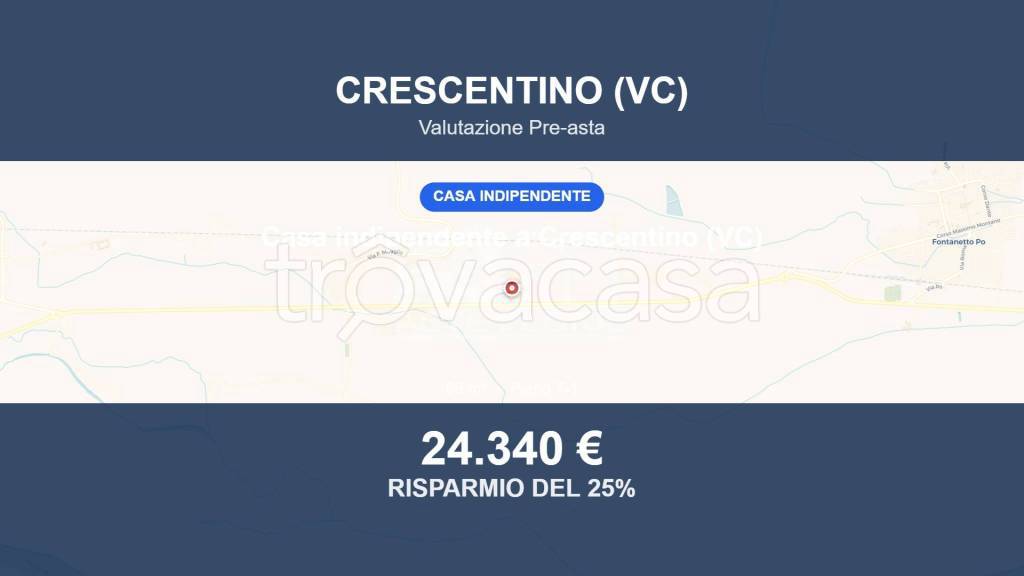 casa indipendente in vendita a Crescentino in zona Caravini