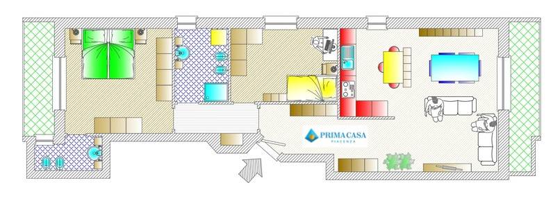 appartamento in vendita a Cadeo in zona Roveleto