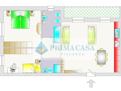 appartamento in vendita a Cadeo in zona Roveleto