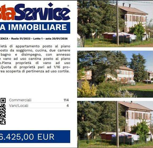 appartamento in vendita a Carpaneto Piacentino