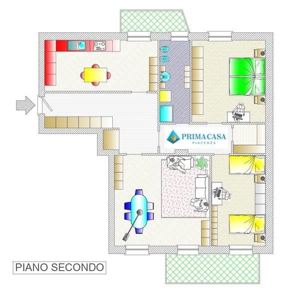 appartamento in vendita a Carpaneto Piacentino