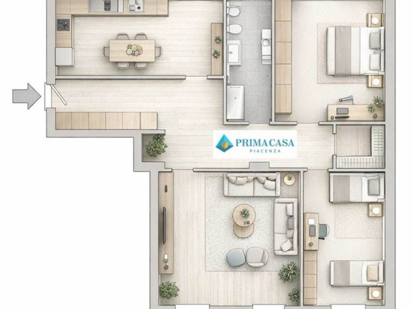 appartamento in vendita a Carpaneto Piacentino