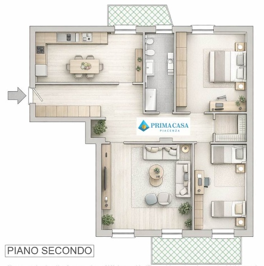 appartamento in vendita a Carpaneto Piacentino