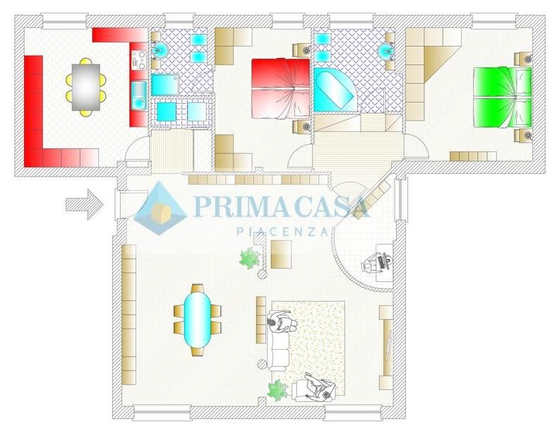 appartamento in vendita a Piacenza in zona Veggioletta