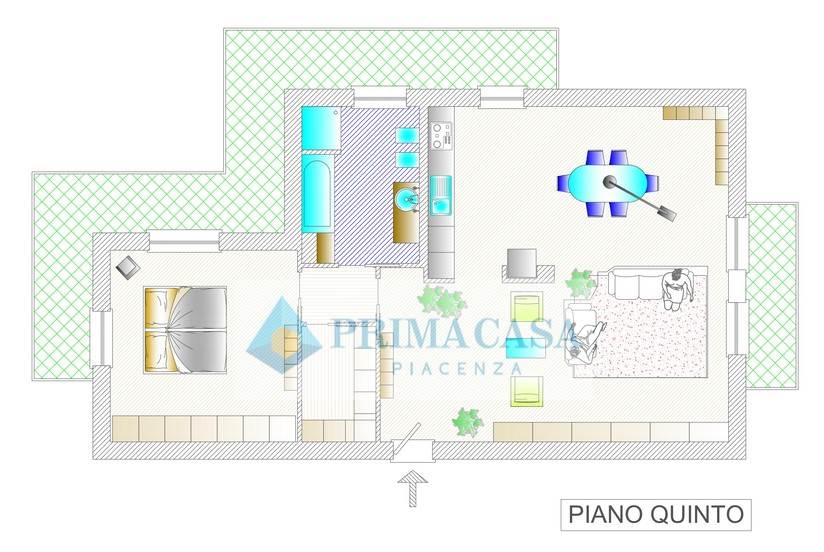 appartamento in vendita a Piacenza in zona Barriera Genova