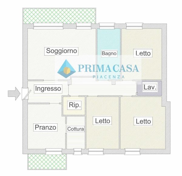 appartamento in vendita a Piacenza in zona Stadio