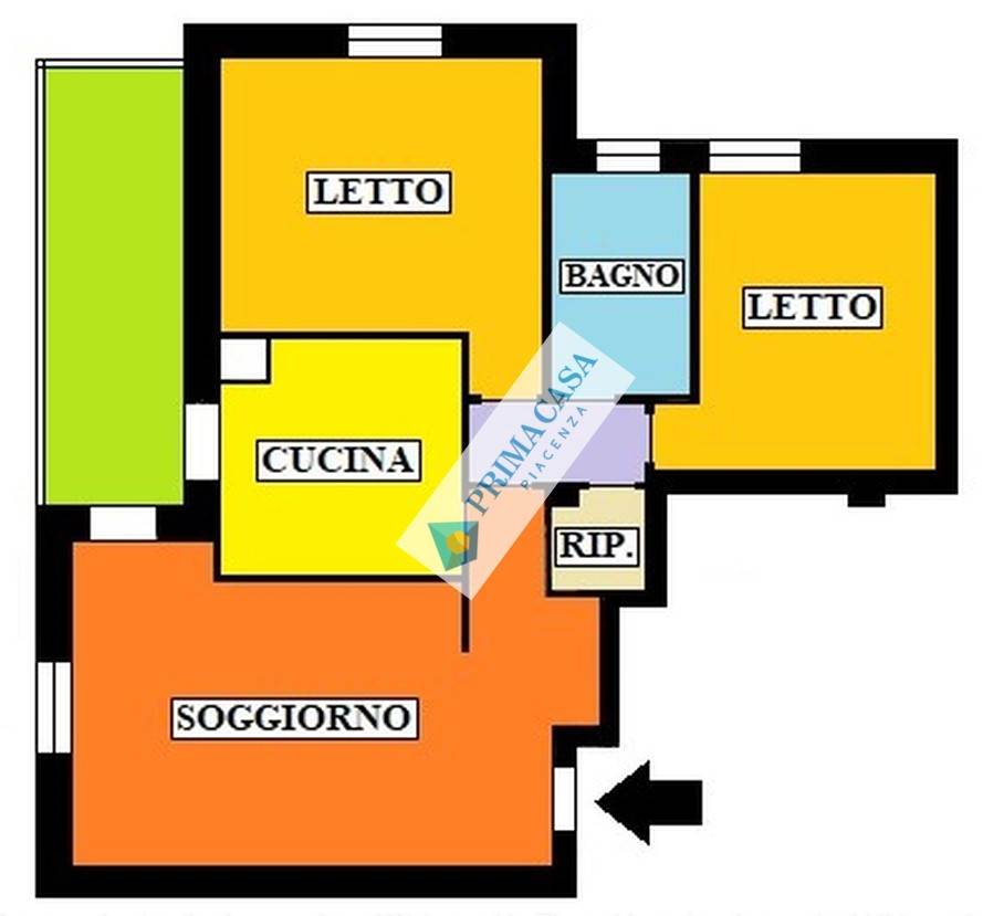 appartamento in vendita a Piacenza in zona Besurica