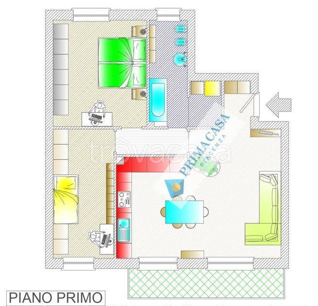 appartamento in vendita a Piacenza in zona Borgotrebbia
