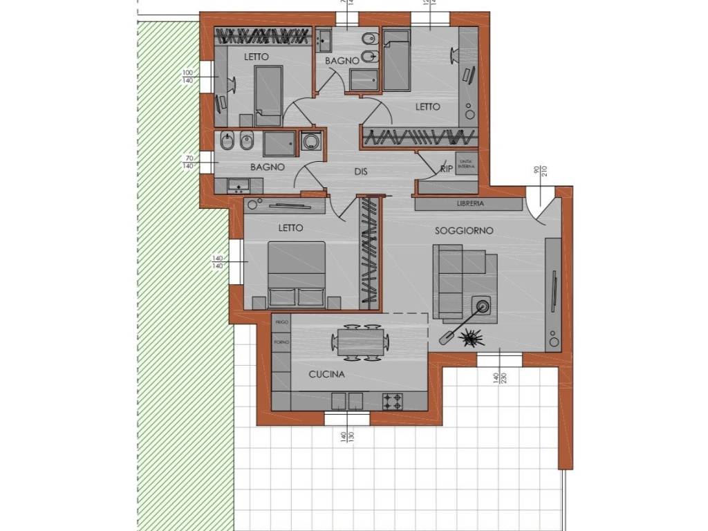 appartamento in vendita a Piacenza in zona Farnesiana