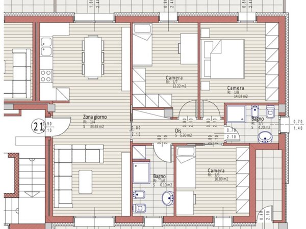 appartamento in vendita a Piacenza in zona Farnesiana