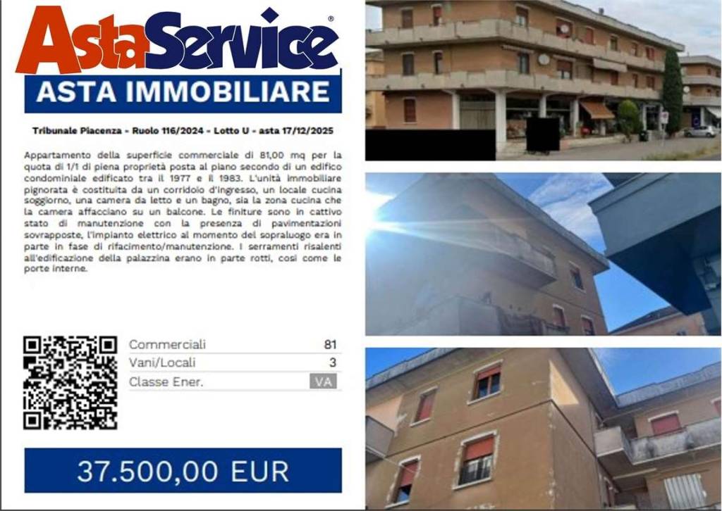 appartamento in vendita a Piacenza