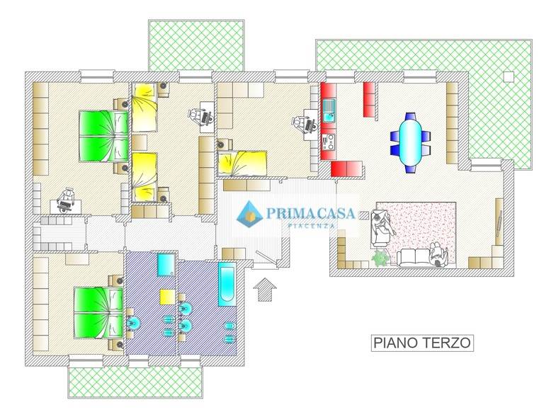 appartamento in vendita a Piacenza in zona Stadio
