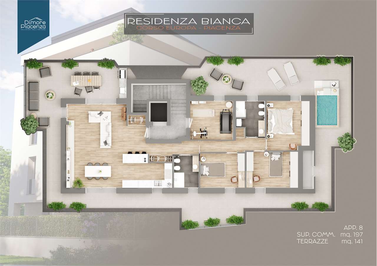 appartamento in vendita a Piacenza in zona Stadio