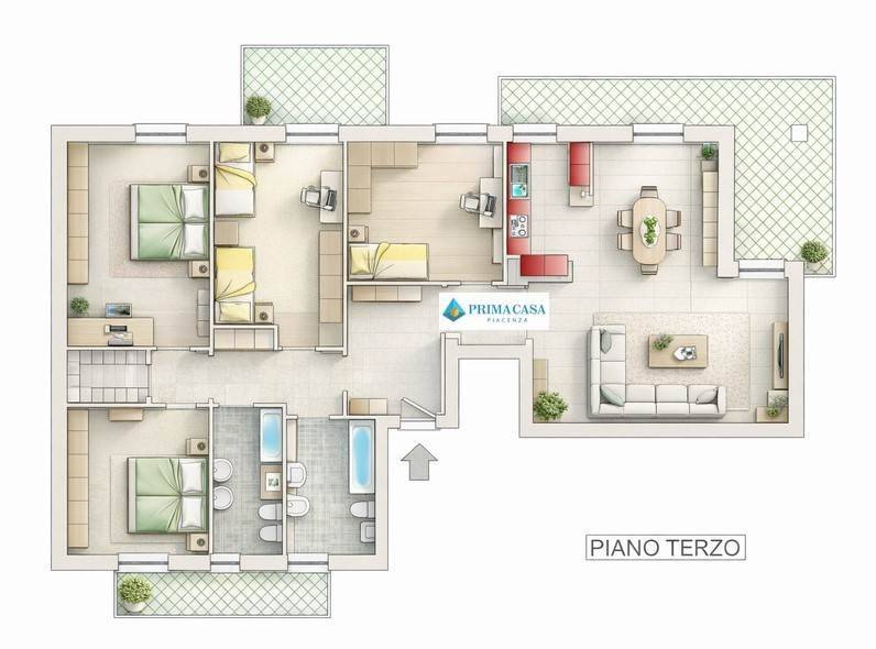 appartamento in vendita a Piacenza in zona Barriera Genova