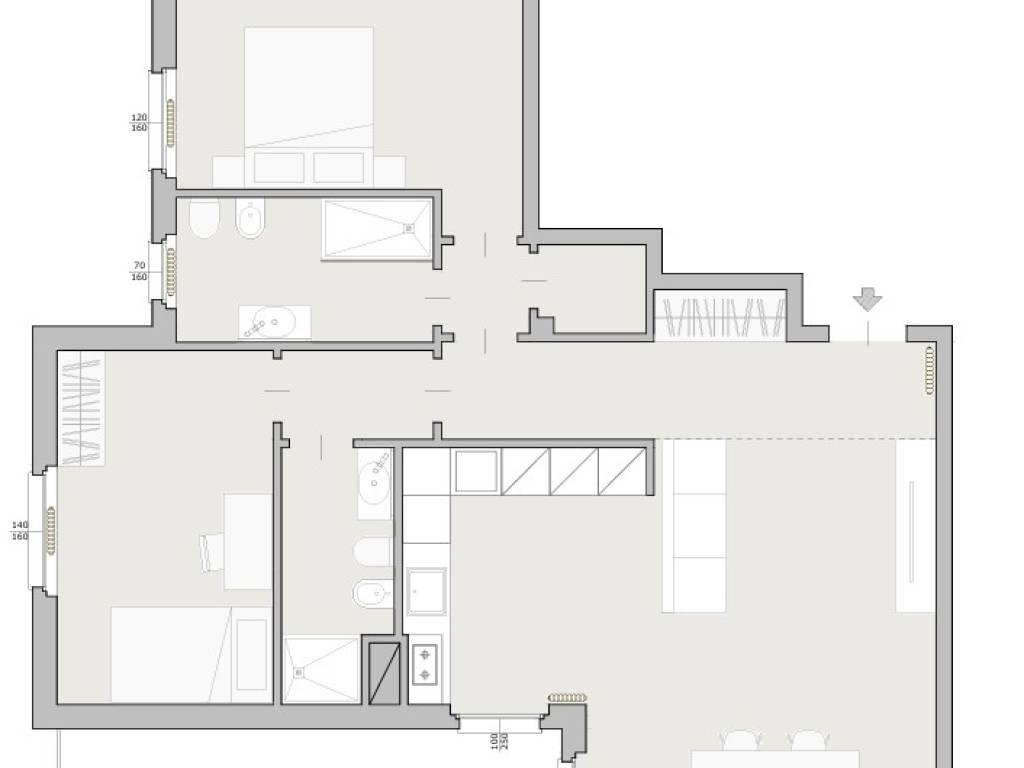 appartamento in vendita a Piacenza in zona Besurica