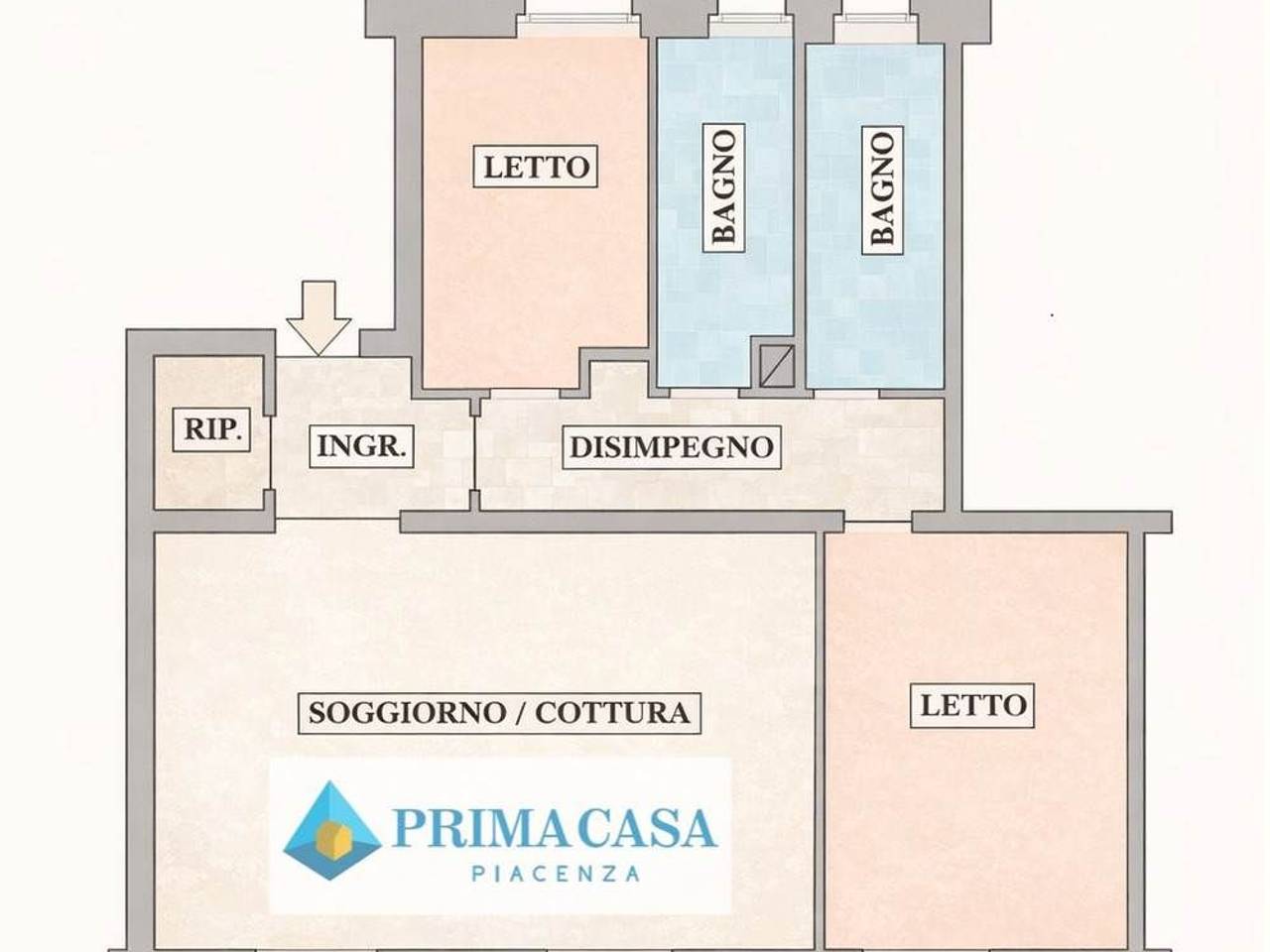 appartamento in vendita a Piacenza in zona Stadio