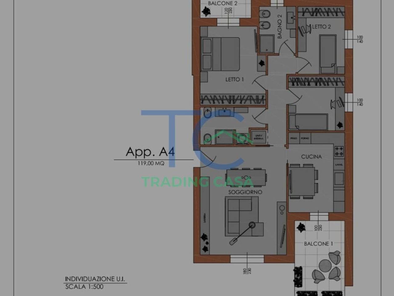 appartamento in vendita a Piacenza in zona Stadio